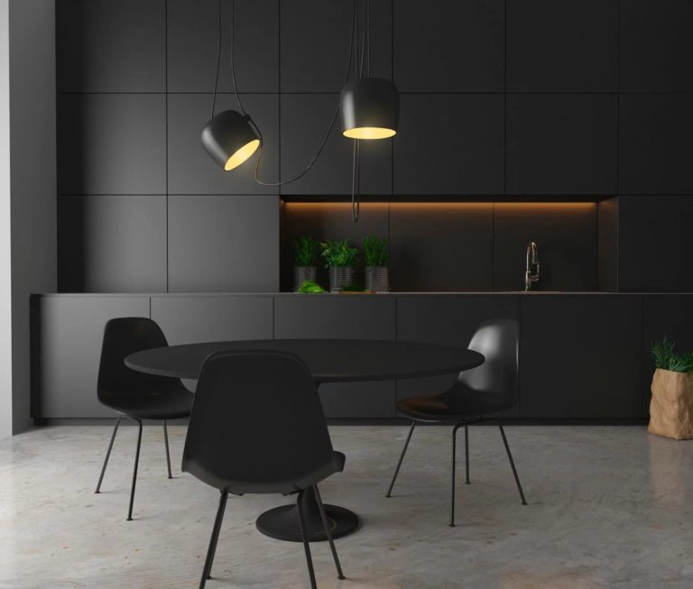 Idées de design et inspirations déco pour une cuisine noire