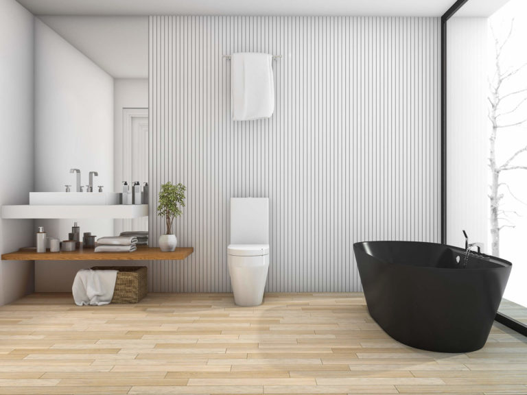 Lambris en PVC dans la salle de bain (mural et plafond): types, avantages et comment le poser