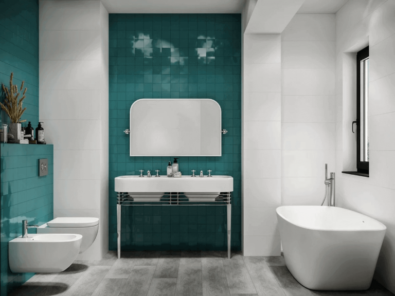 Salle de bain bleu canard: 16 idées stylées avec photos